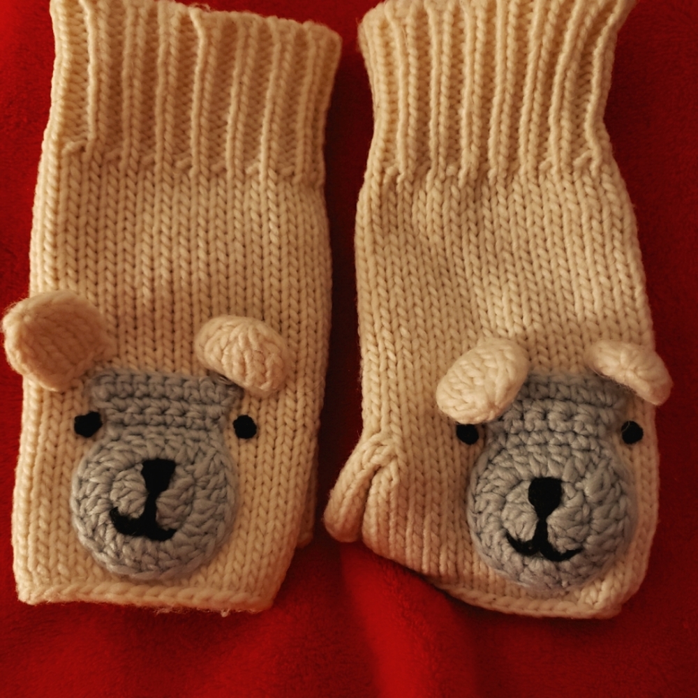 Sheep Fingerless Gloves